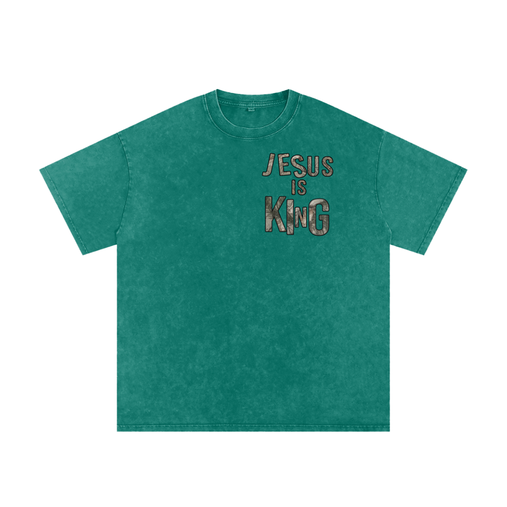 Jesus is King Snow Washed Tee