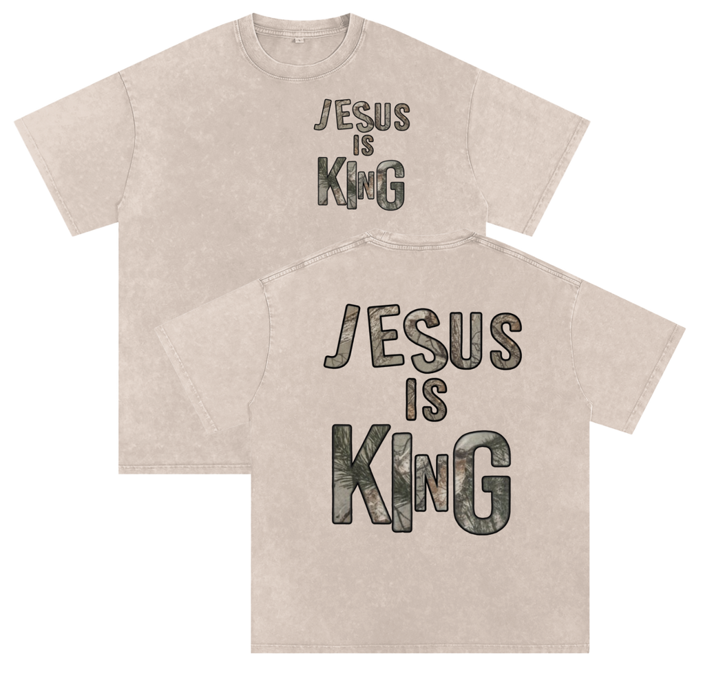 Jesus is King Snow Washed Tee