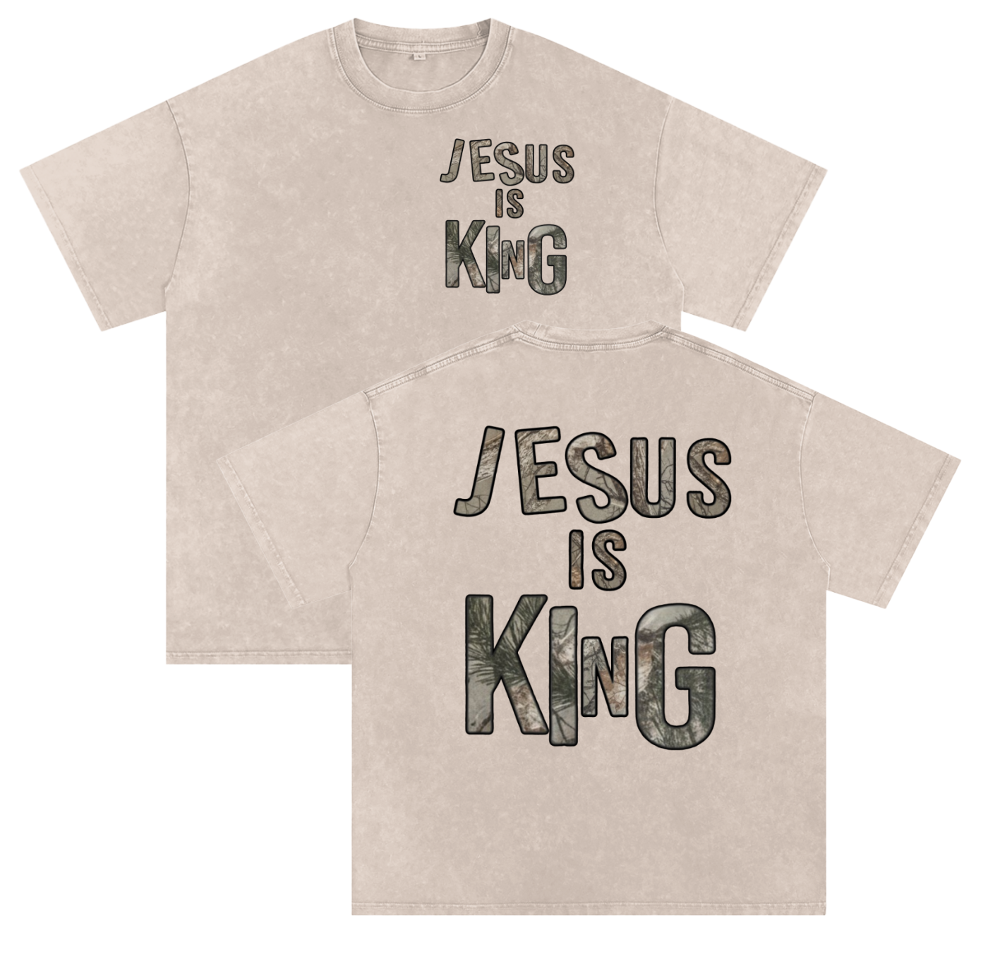 Jesus is King Snow Washed Tee