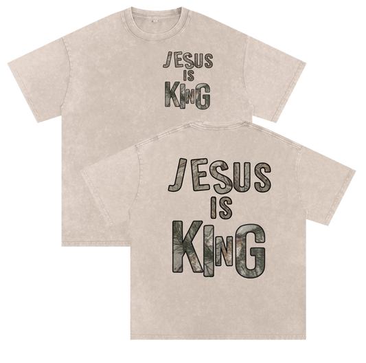 Jesus is King Snow Washed Tee