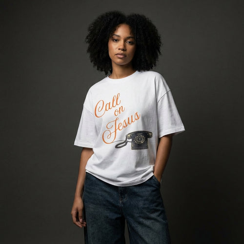 Call on Jesus Drop Shoulder Tee
