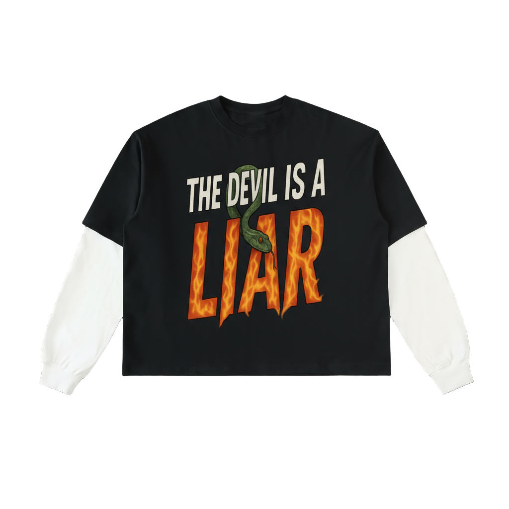 The Devil is a Liar Layered Long Sleeve Tee