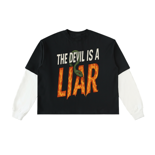 The Devil is a Liar Layered Long Sleeve Tee