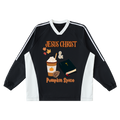 Jesus Christ and Pumpkin Spice Jersey Crew Pullover