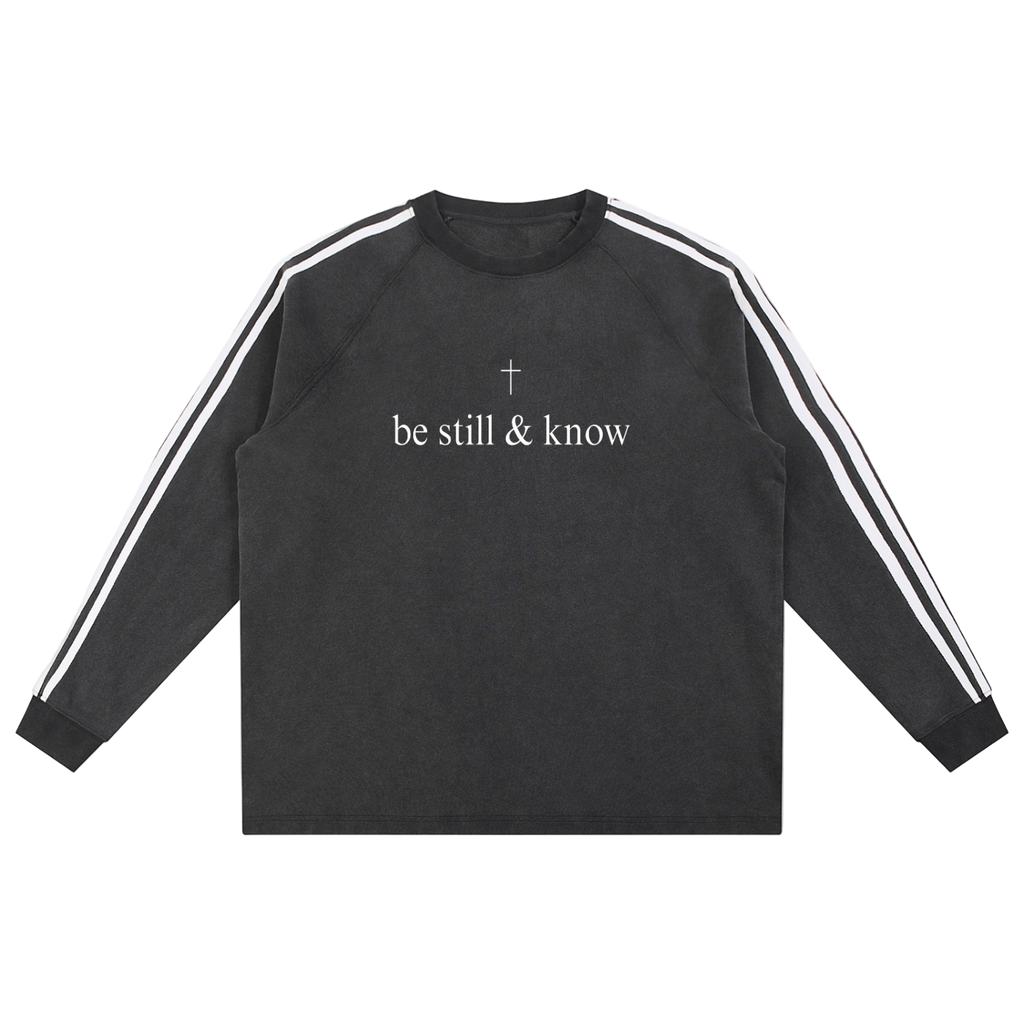 Be Still & Know Snow Washed Taped Sweatshirt