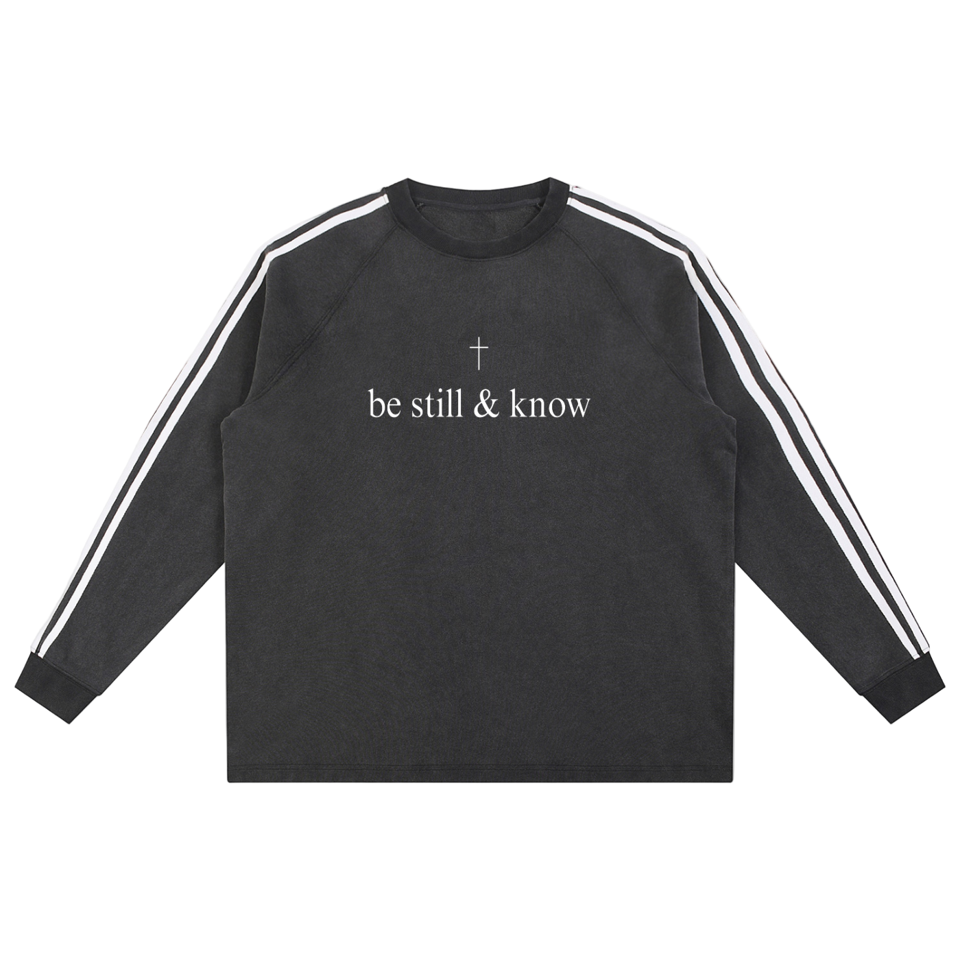 Be Still & Know Snow Washed Taped Sweatshirt