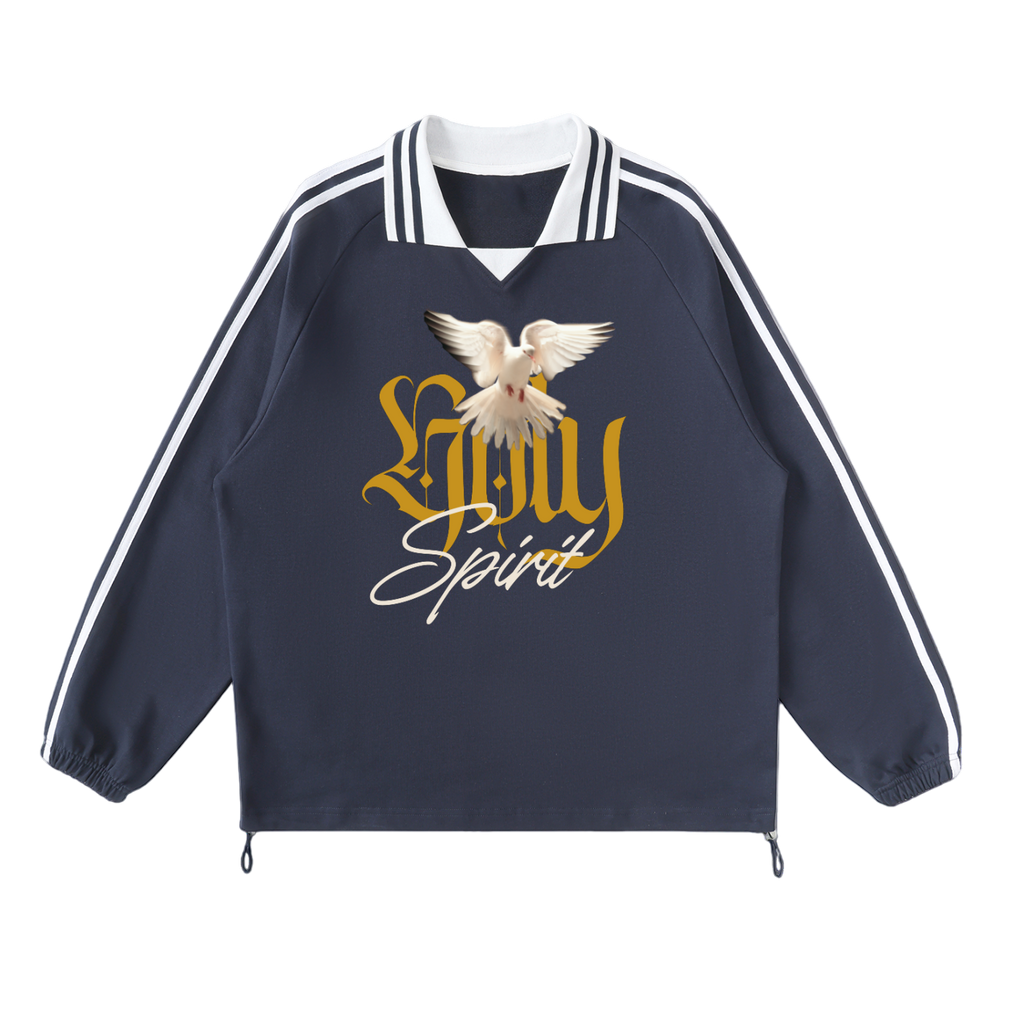 Holy Spirit Striped Collar Pullover
