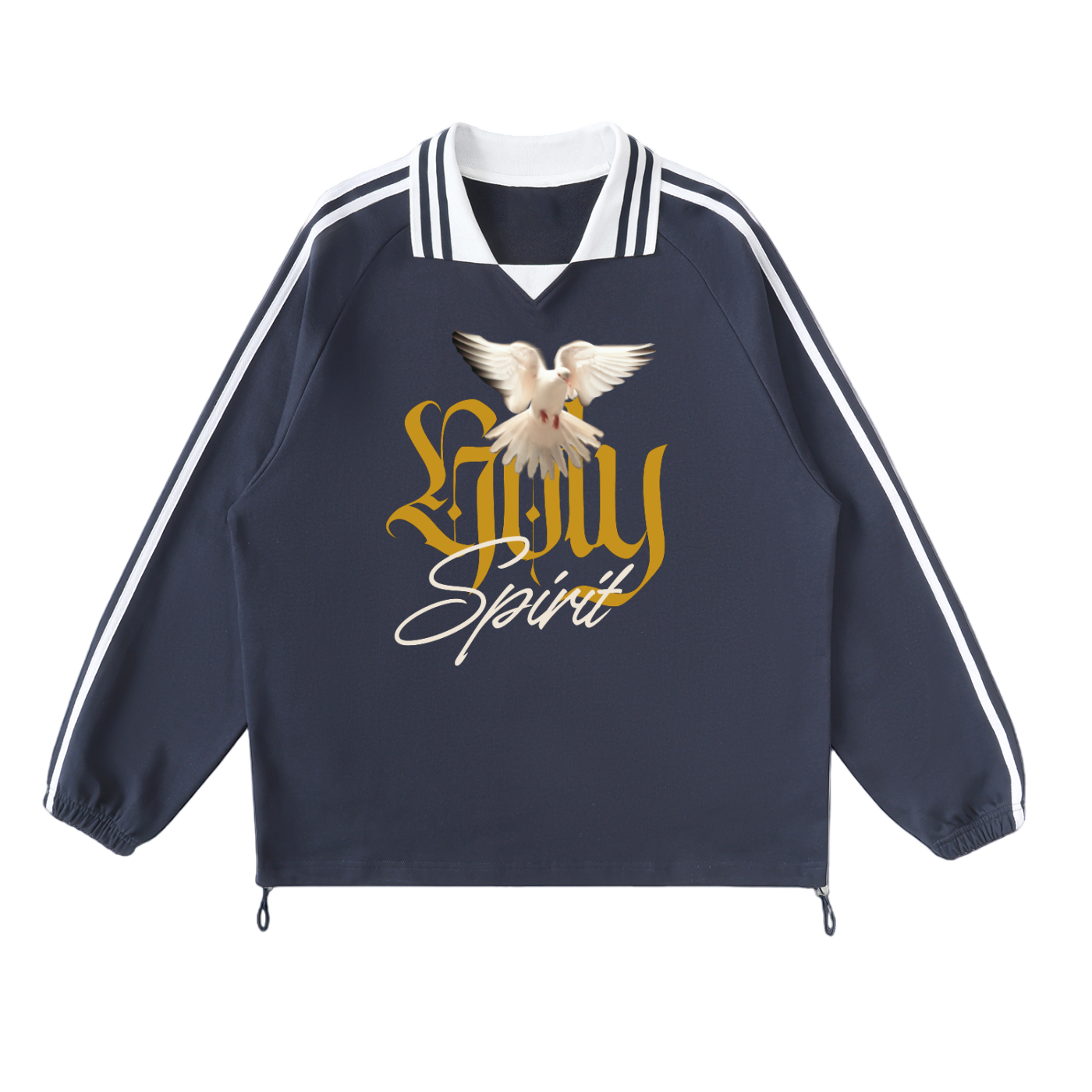 Holy Spirit Striped Collar Pullover