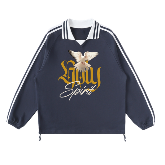 Holy Spirit Striped Collar Pullover