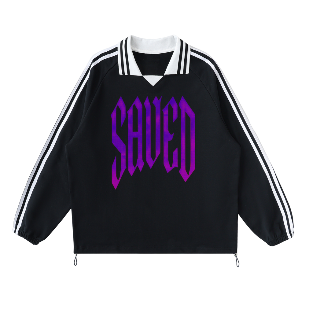 SAVED Striped Collar Pullover