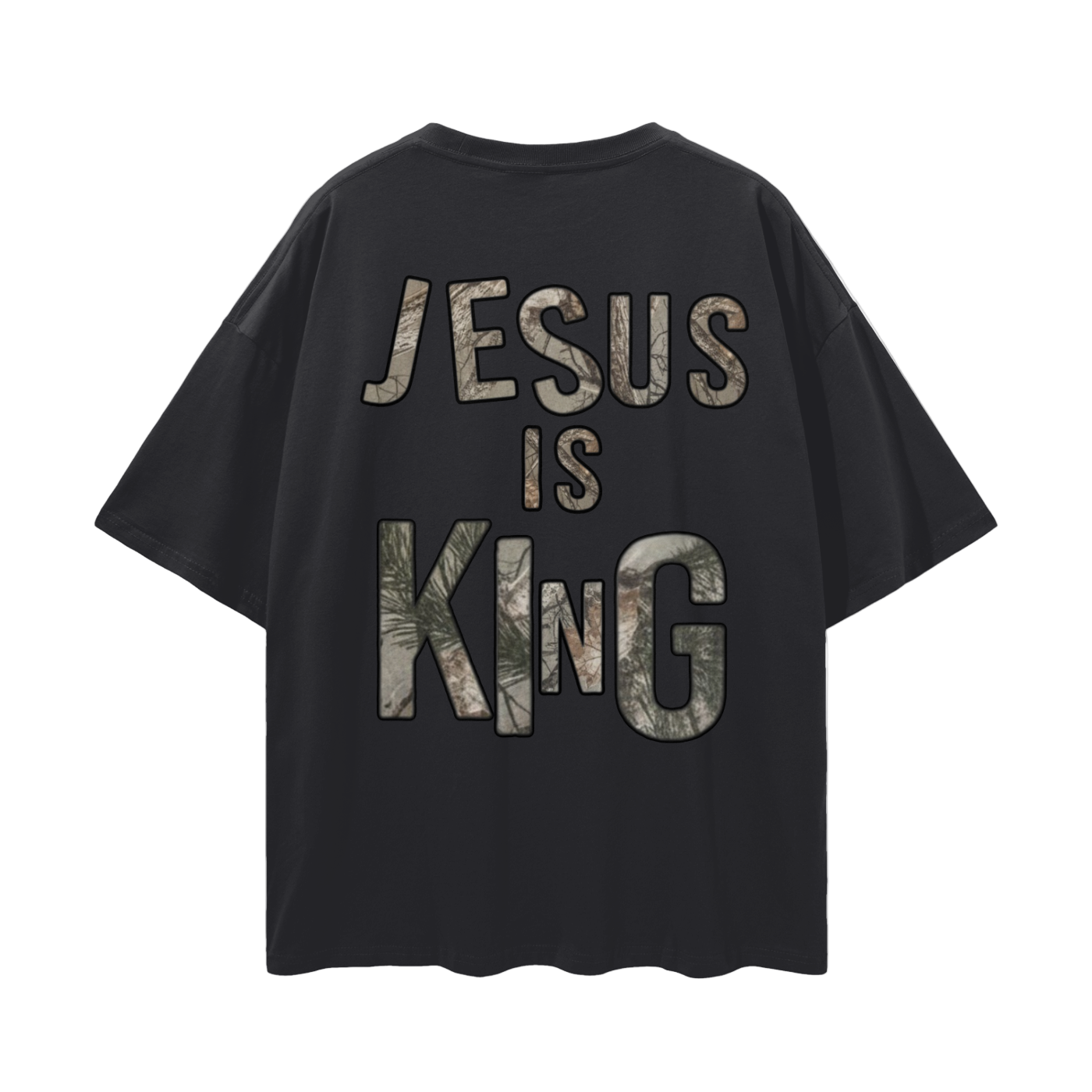 Jesus Is King Loose Drop Shoulder Tee