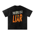 The Devil is a Liar Snow Washed Tee