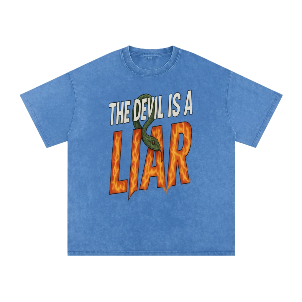 The Devil is a Liar Snow Washed Tee