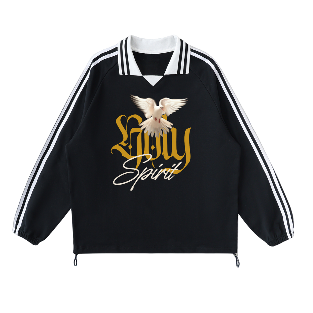 Holy Spirit Striped Collar Pullover