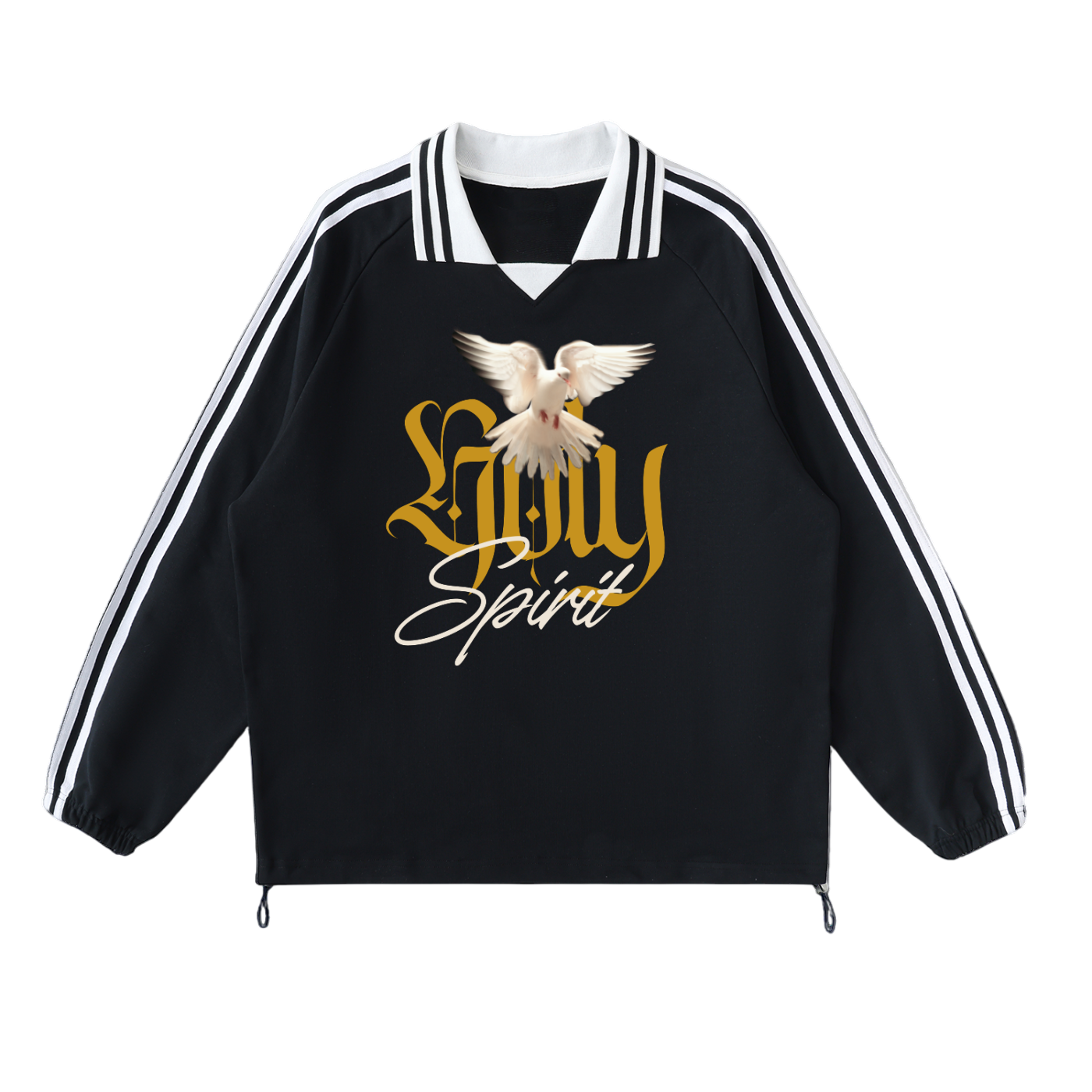 Holy Spirit Striped Collar Pullover